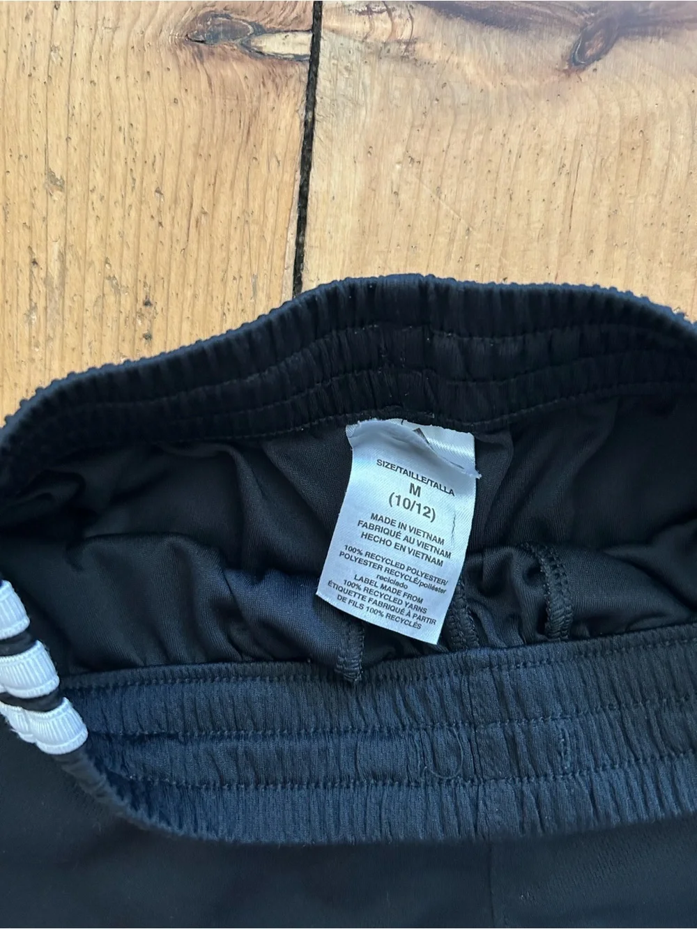 adidas Black Shorts with White Three-Stripes